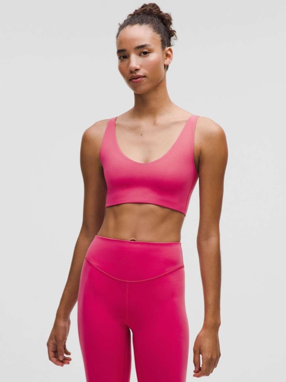Lululemon Bend This Scoop and Square Bra Raspberry Coulis Light Support XXS/XS